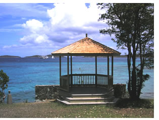 The gazebo at Gallows Point Resort is a popular wedding location