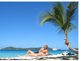 Relaxing on Salomon Beach, St. John