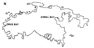 St. John Snorkeling Map